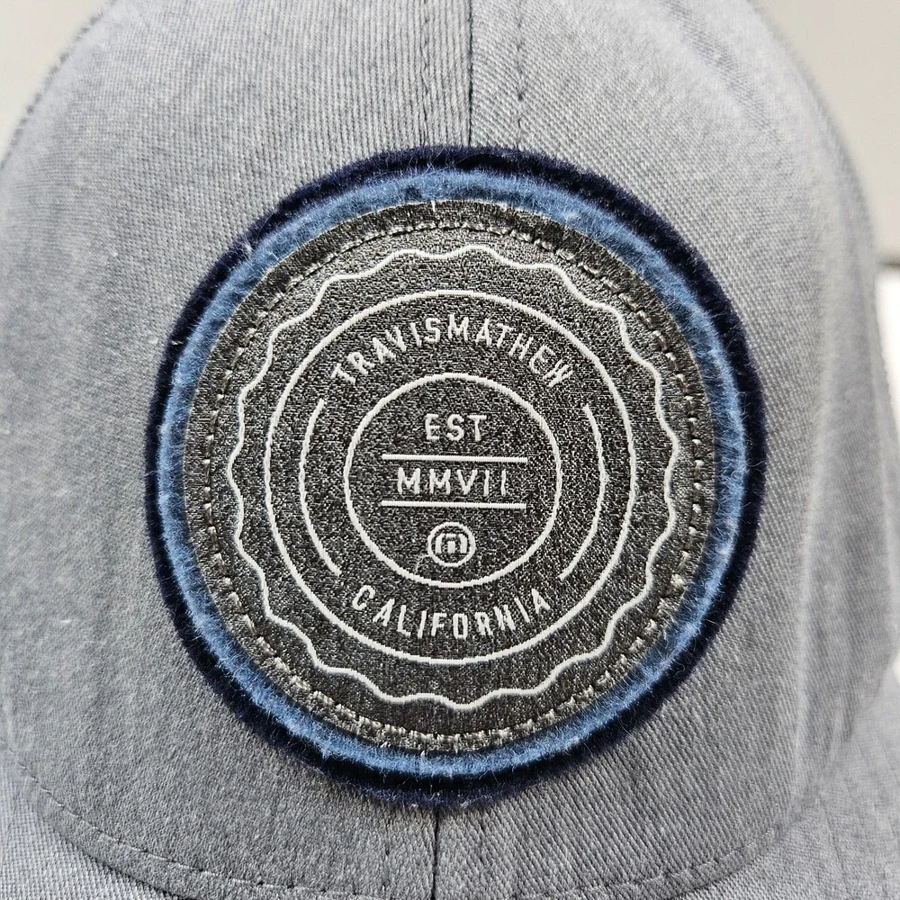 Travis Mathew California Distressed Grey Mesh Snapback Baseball Cap Golf Youth